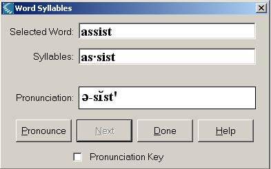 SYNONYM: References 1. Click the word you want (not all words will have synonyms) 2. Click Synonym on Main toolbar <OR> Keyboard: CTRL + Q 3. Click Read to hear synonyms 4.