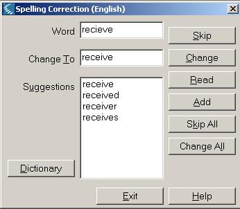 Writing SPELL CHECK: NOTE: Kurzweil begins spell check at cursor position and checks entire document 1. Click Spell Check on Writing toolbar 2.
