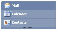 Contacts contains your contact list where you can store names, e mail addresses, and other information.