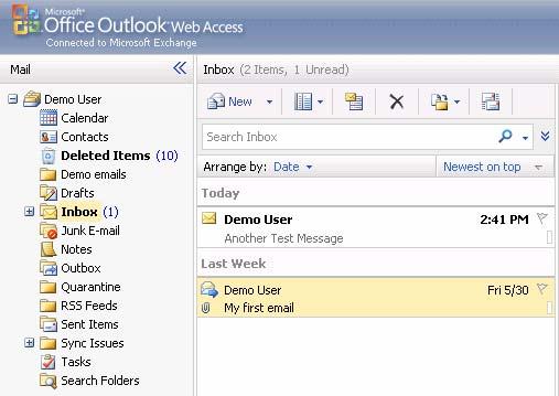 Reading Mail New message indicator The Inbox icon on