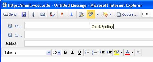 Use Spell Check (OWA only) You can use Spell Check to double check for spelling and grammar mistakes.