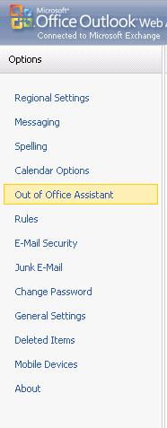 Create an Out of Office Notification Just like in the full Outlook Client, you can create an Out of Office message using the Out of Office Assistant.