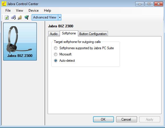 7. Configure Jabra BIZ 2300 USB Headset This section covers the steps to integrate Jabra USB headsets with one-x Communicator, including: Installing the Jabra PC Suite software Connect the Jabra USB