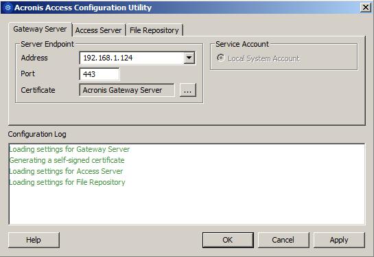Click OK to continue. Using the Configuration Utility On the Gateway Server tab 1. For the Address field, enter the IP address of your server that was running mobilecho.