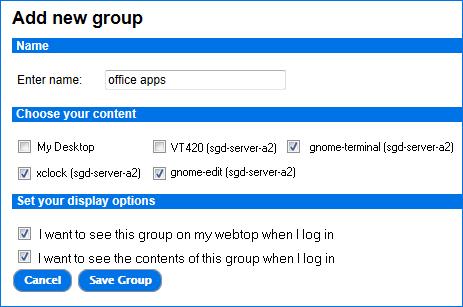 Application Groups 2. Click the Edit Groups tab. 3. Click the Add New Group button. Enter a name for the group.