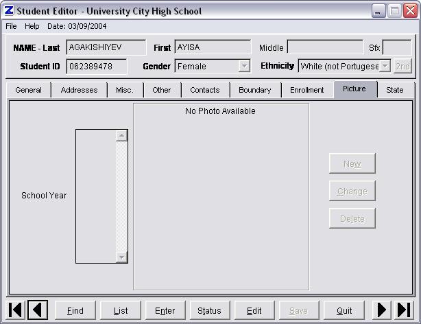 Individually importing student photos You can use the Student Editor application to individually import student photos.
