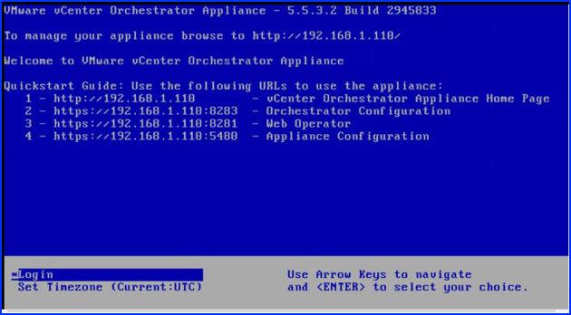 Chapter 3 Performing a Fresh Install / Upgrade of VLA and Configuration 3 Obtain the IP address and port number for configuration of the VMware vcenter Orchestrator Appliance.
