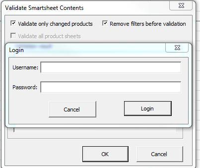 Once Required Information and mandatory fields have been entered, Validate Sheet Validate Smartsheet Contents pop-up will appear.
