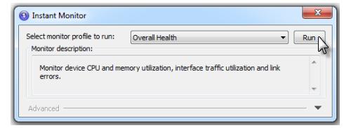 4. Monitor Overall Health NetBrain can help to diagnose network health in order to determine if any device is over-utilized or if any interfaces have high delay or