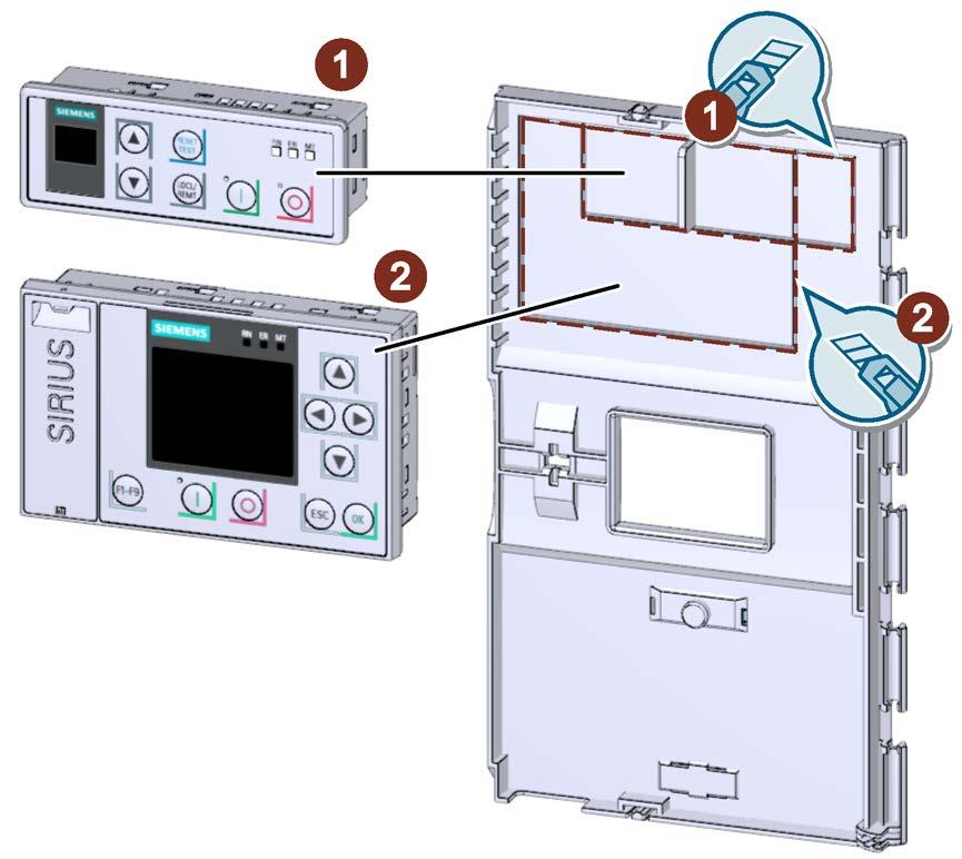 Mounting and Dismantling 3.5 Installing / mounting / removing 3RW5 HMI 3.5.9 Cut out the hinged cover for the 3RW5 HMI Requirements Note Accessories Hinged covers with correctly sized cutout can be ordered as an accessory.