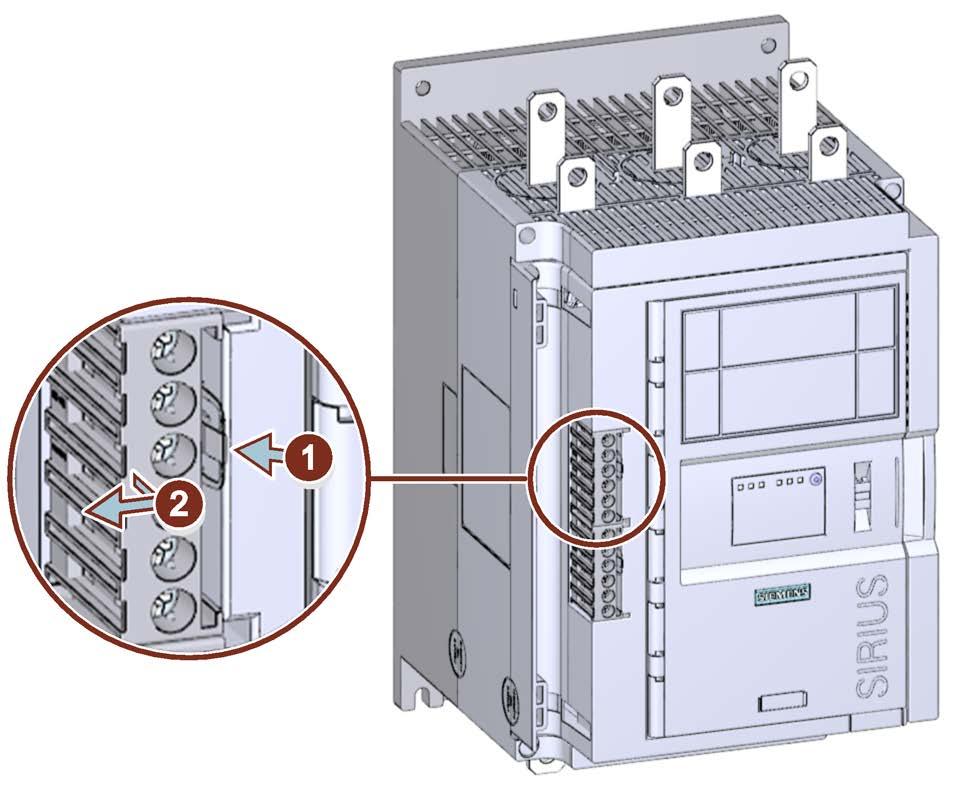Wiring 4.8 Replacing the control terminals Dismantling procedure DANGER Hazardous voltage.