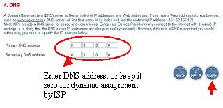 Click APPLY button when completing the selected WAN Setting. 6. If your ISP will automatically assign DNS IP addresses to the Router, keep the default setting here, then click NEXT button.