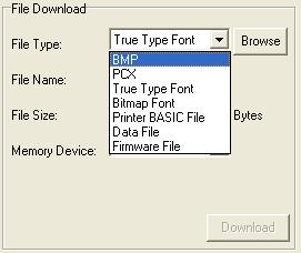 5.1 File download group Select the file type then click Browse