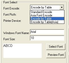 Specify the destination memory to save the bitmap font, font name and specify the font height then click Download Font
