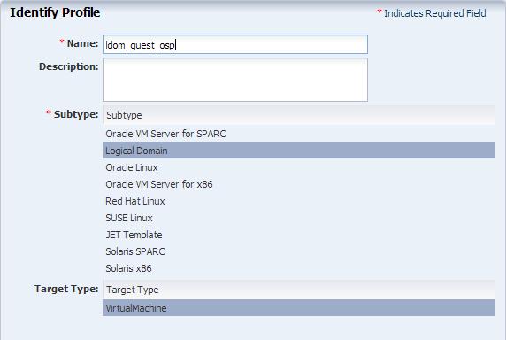 Click Next to specify the provisioning parameters. 5. Select the following OSP parameters: Oracle Solaris 11 OS and SRU 13.4.