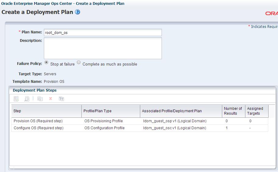 Click Create Plan from Template in the Actions pane. 4. In the Create a Deployment Plan window, enter the following details: Name of the plan as my_guest_os. Description for the plan.