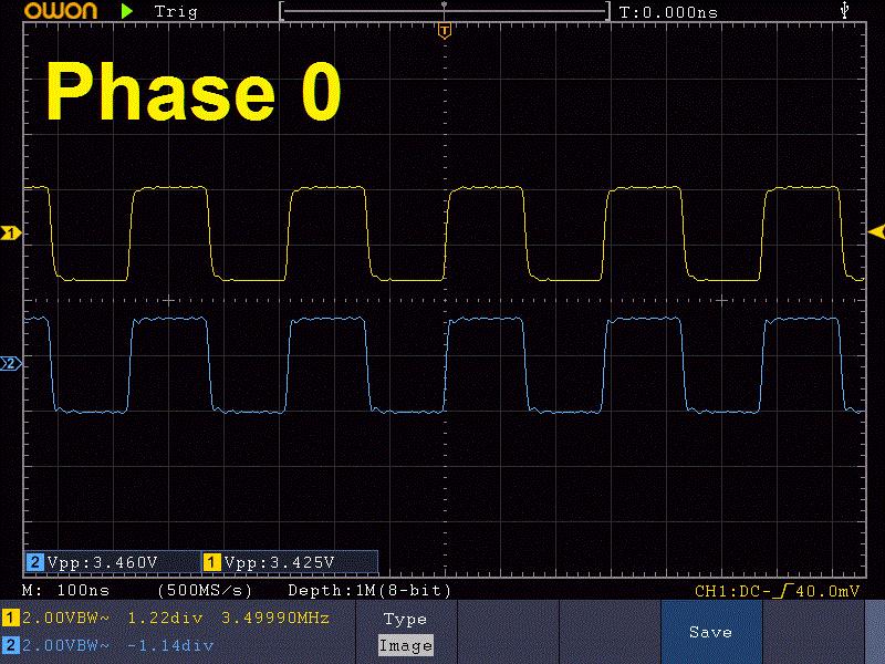 4.7 Clk0/Clk1 Quadrature output mode When set in the quadrature mode, Clk1 is set to the same frequency as Clk0, but with an exact phase offset.