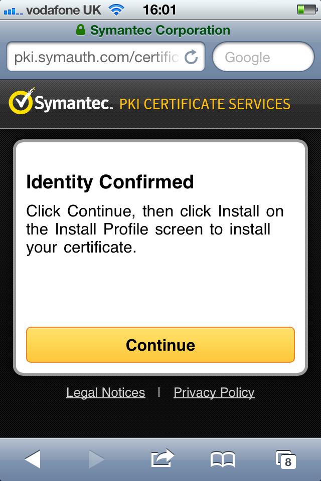 Configuring a certificate