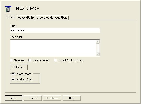 Unsolicited communication is configured in the MBX Device. You can filter unsolicited messages to ensure that they come only from trusted sources.