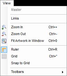 6. View Menu View Menu Options Links Select the Links option to view the paths and names of image files that are used as static images.