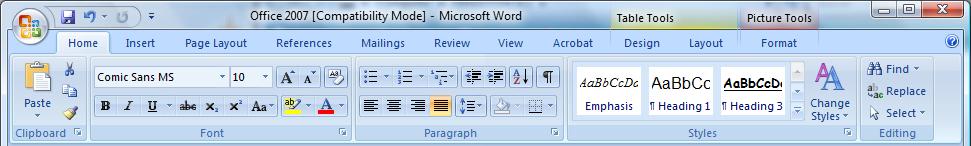 Text Formatting XP 2007 Preview font formatting changes 1. Select the text that you want to format. 2. On the Home tab, in the Font group, do any of the following: Click the arrow next to the Font box, and then move the pointer over the fonts that you want to preview.