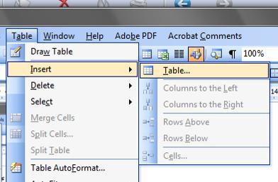 On the Insert tab, in the Tables group, click Table. 3.