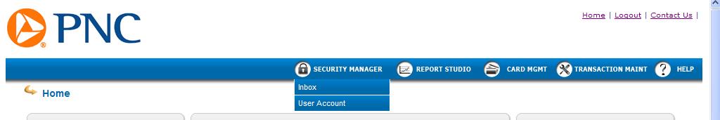 SECURITY MANAGER MODULE: INBOX The inbox can be accessed using the dropdown menu or by clicking on the Inbox hyperlink in the widget.