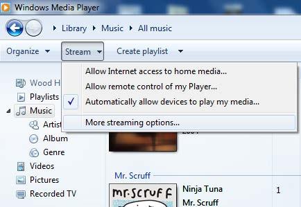 ) Sharing Media with Windows Media Player The most common UPnP server is Windows Media Player (10 or later. View version from Help - About Windows Media Player).