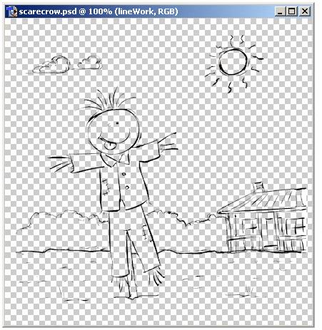 Figure 1 Exercise 2a: Scarecrow Exercise - Painting and Drawing Tools In exercise 2 you will be introduced to the various painting and drawings tools within Photoshop that can be used to manipulate
