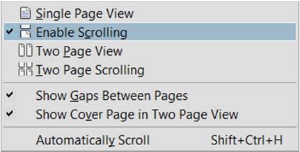 Acrobat X Professional Toolbar Well Page Navigations/Page Indicator Buttons for paging through document Scroll Bar/box page indicator