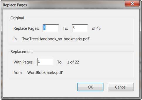 Next, specify the page number where the new page or file will be inserted. Replacing a Page At times pages will have to be replaced with new pages in your PDF document.