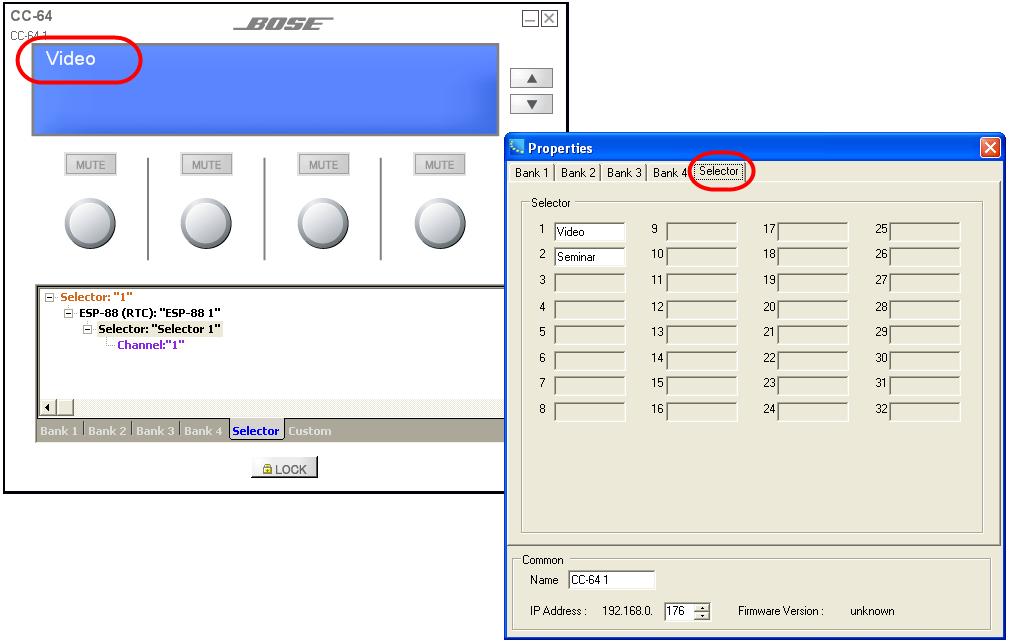 20 - Bank Selector fields Select the Selector tab to enter the labels that are displayed for