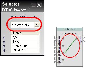 Use the dropdown menu to select an input channel. Double-click in the Name column to rename a channel. Figure 7.