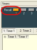 Recalling timers To recall the system to the state that is stored in the timer, press the Recall button in the Timers window. Figure 4.