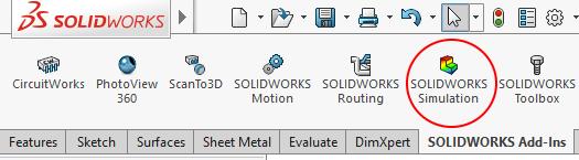 begin a solidworks simulation First of all