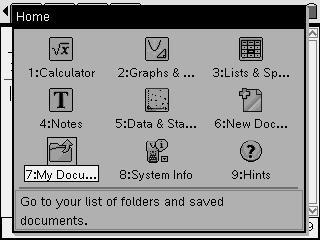 Step-by-step directions 1. At the home screen, select My Documents.