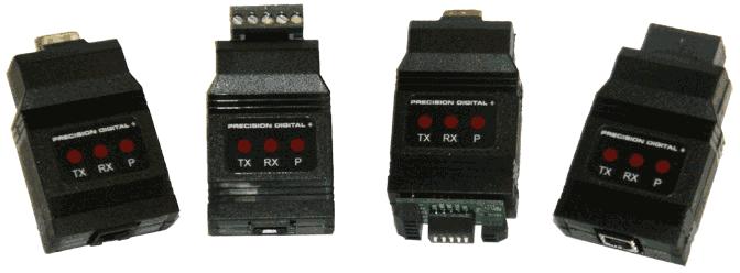 A wide variety of serial communication adapters and converters are available for the Trident meter.
