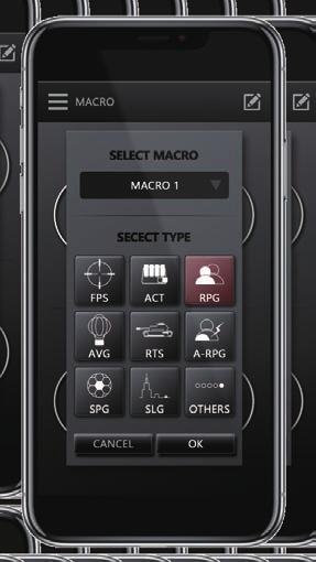 LOAD KEYBOARD MACRO SETTINGS IN REAL TIME The APP comes with a four key macro function which allows users to load