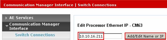 1 when configuring AESVCS in ip-services and check the Processor Ethernet box. Click on Apply when done.
