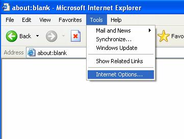 3.2 Setting IE a. click Internet Explorer browser b. click Tools then Internet Options c.