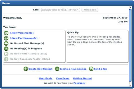 3. Voicemail Listening to Voicemail Click on at the top of the screen or click on New Voicemail(s) in the Home panel.