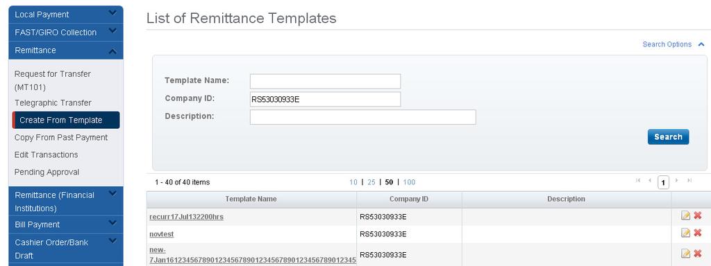 Services Remittance. 2 From Left Navigation Menu, select Create From Template.