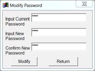 Change Operator Password This allows the operator to change / update their password.
