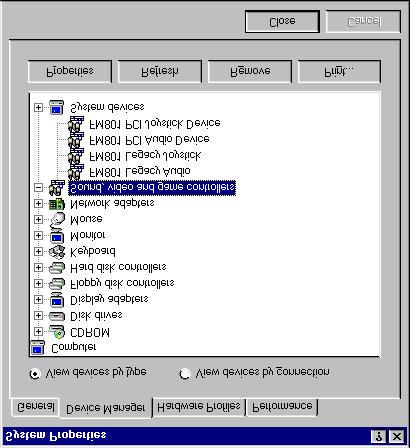 FortéMedia Control Panel For Windows 98 This program should be installed