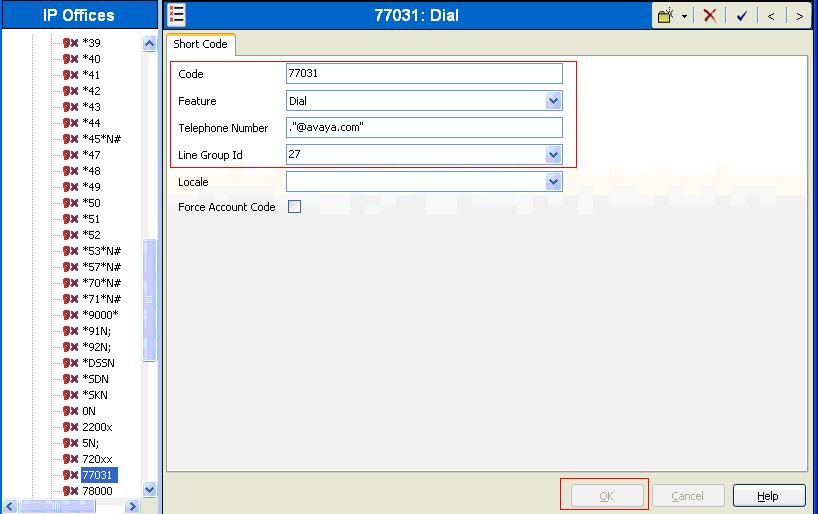 5.7. Configure a Short Code to Route Calls through the SIP trunk Select Short Code in the left panel. Right click and select Add.
