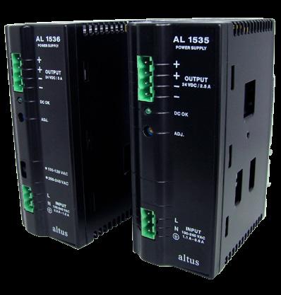 Ideal for power supply of Programmable Controllers, Human- Machine Interfaces, sensors and switchboards, the Series is composed by models with 2.5 and 5 A nominal currents.