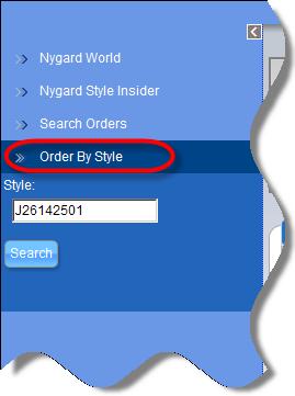 Enter Invoice#, PO#, Order# or Style# or Select Division, Product Group, Fit, and Date Range 4. Click Search 5.