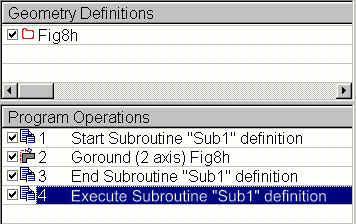 Execute subroutine: The second part of the dialog allows you to output the Execute Subroutine command (which is not the same thing as defining a