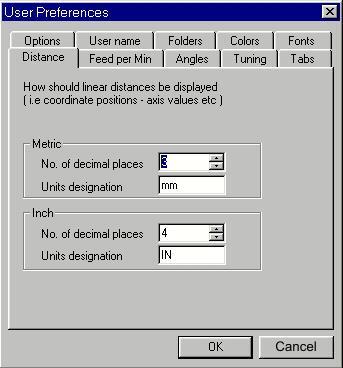 View Preferences - Distance The View - Preferences - Distance command opens a dialog in which you can set the way in