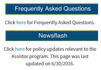Accessing Frequently Asked Questions and Updates To access the pages on course-related Frequently Asked Questions, and any Newsflash policy update, you can click on the links on the left-hand side of